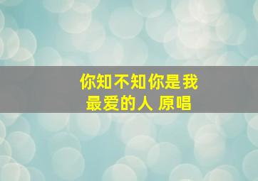 你知不知你是我最爱的人 原唱